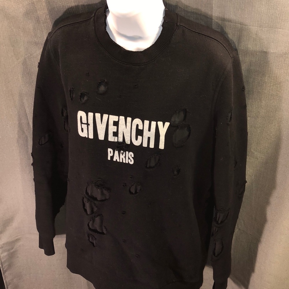 Givenchy Distressed, Destructed Sweatshirt - image 2